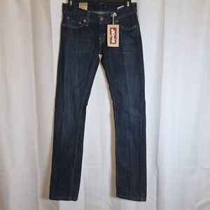 Vintage Levi's 504 Tilted Jeans Women's 0M Blue Denim Low Rise Classic New